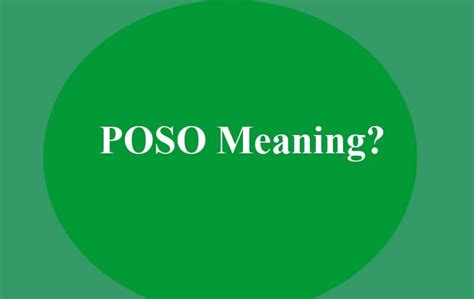 poso full form